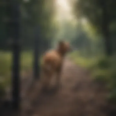 Safety Guidelines for Dog Border Fencing Safety considerations for dog fencing illustrated with key guidelines and tips.