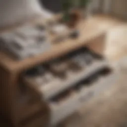 Elegant drawer organizer in a modern bedroom setting
