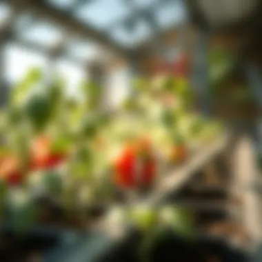 Tomato Seedlings in Optimal Light Tomato seedlings thriving in optimal light conditions