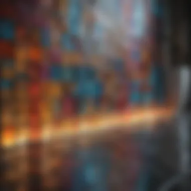 Contemporary design featuring glass tiles in vibrant hues
