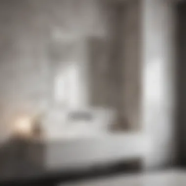 Luxurious marble tiles enhancing a modern bathroom