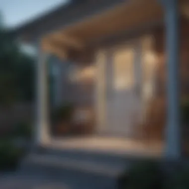 Vibrant front porch transformed with cement paint