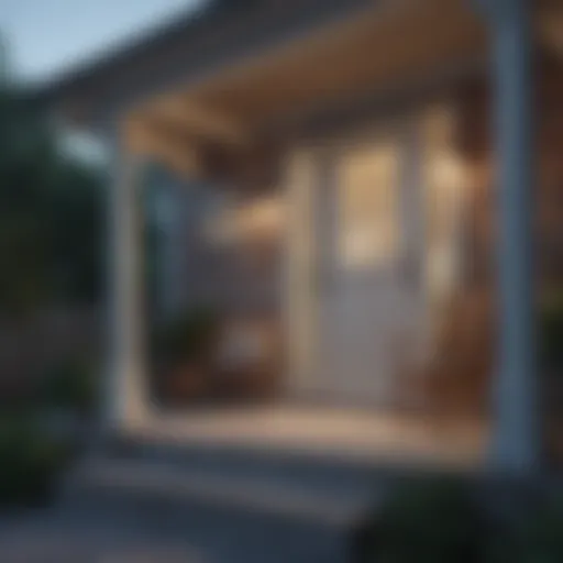 Vibrant front porch transformed with cement paint