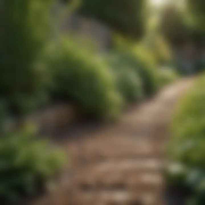 Close-up of eco-friendly materials being used for garden borders.