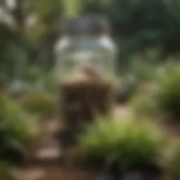 An array of natural insect deterrents displayed in a garden setting