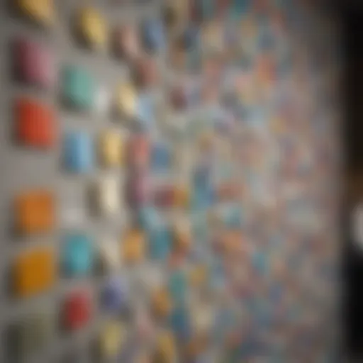 Close-up of paint chips on a wall surface