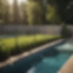 Elegant pool safety fence enhancing outdoor aesthetics