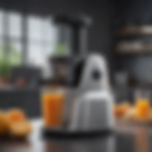 Sleek design of a NAMA cold press juicer showcasing modern aesthetics