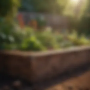 A variety of natural materials used for building raised garden beds