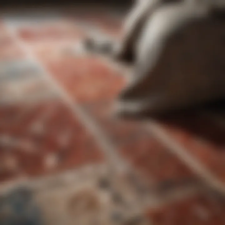 Selection of various carpet materials