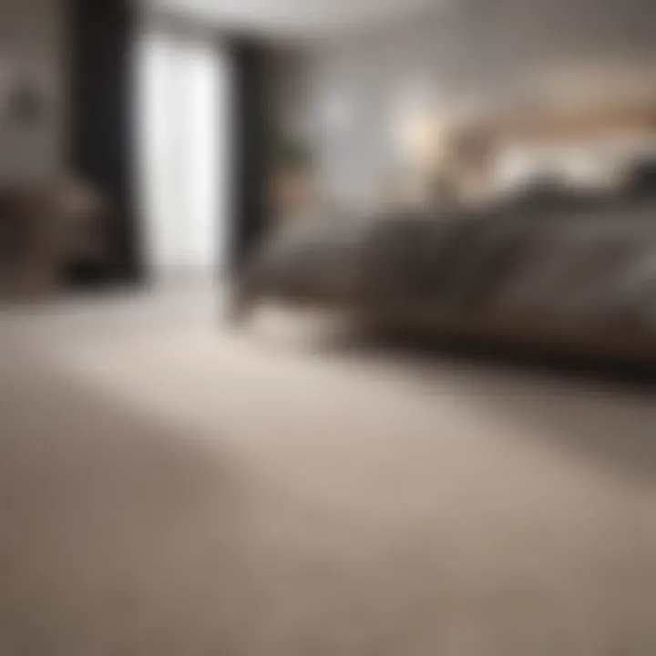 Professional installation of carpet in a bedroom