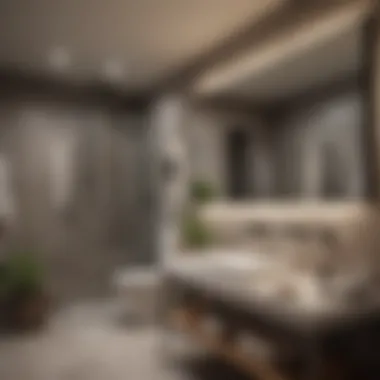 Visual representation of space planning for new bathroom