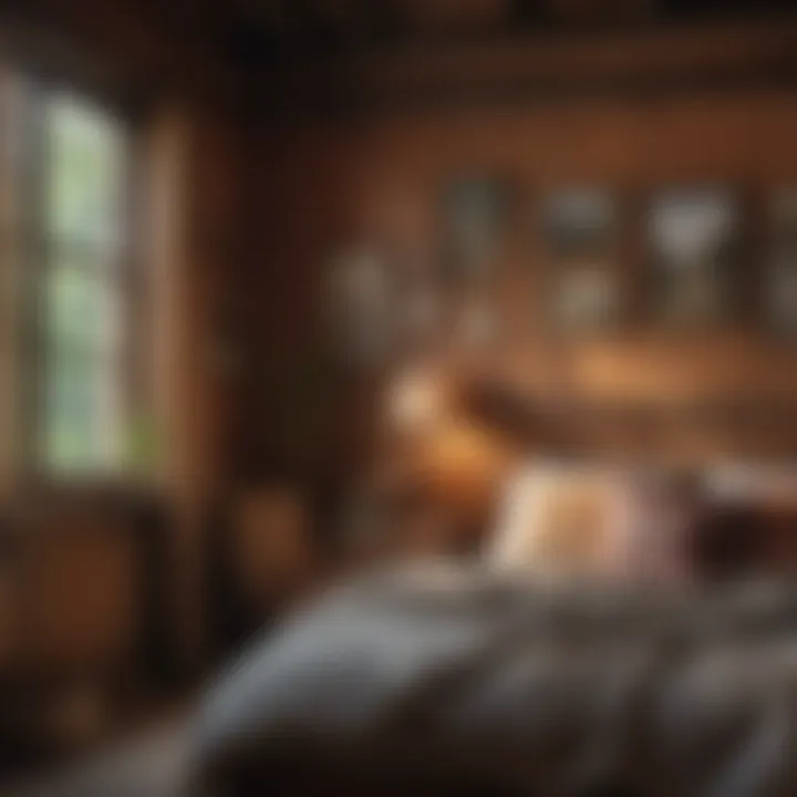 Rustic color palette for a country-themed bedroom