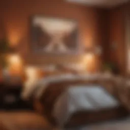 Warm earthy tones in a cozy bedroom