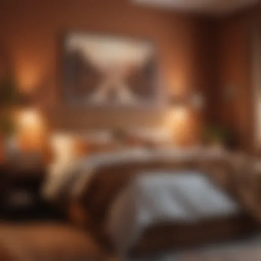 Warm earthy tones in a cozy bedroom