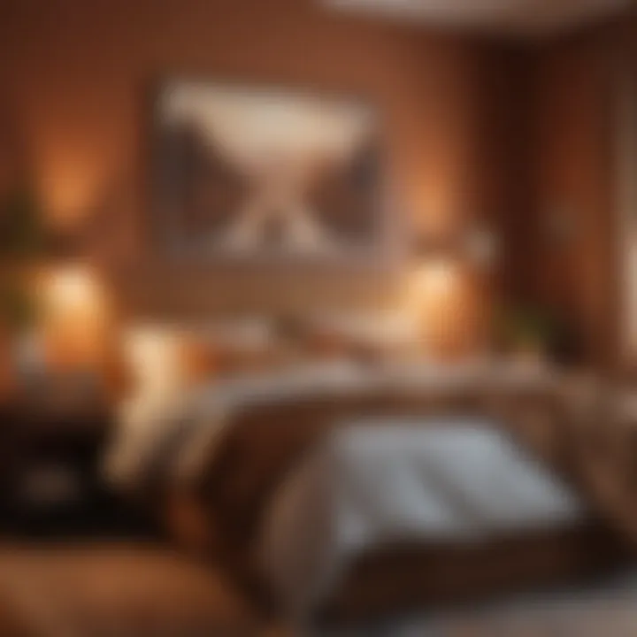 Warm earthy tones in a cozy bedroom
