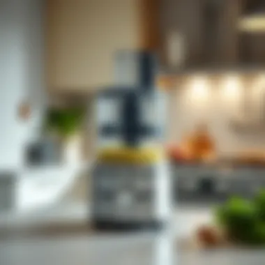 Cuisinart Food Processor in Modern Kitchen Illustration showing the food processor in a modern kitchen setting