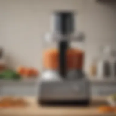 Cuisinart Food Processor in Action Cuisinart food processor in action during food prep
