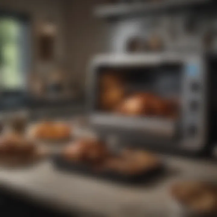 Interior Cooking Features of Cuisinart Roaster Detailed view of the interior cooking capabilities of a Cuisinart turkey roaster.