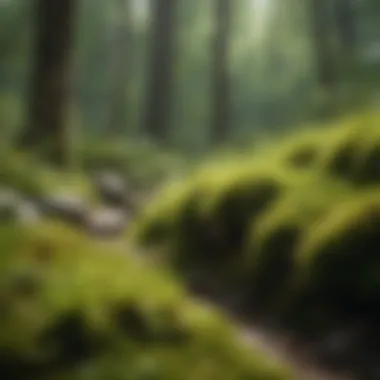 Illustration of ideal moss growing conditions