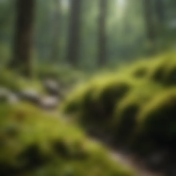 Illustration of ideal moss growing conditions