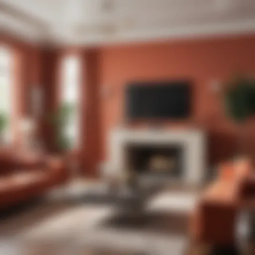 A well-decorated apartment living room showcasing a harmonious color palette.