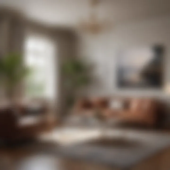 Stylish decor elements that reflect personal style in a living room.