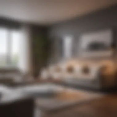 Innovative Furniture Arrangement for Maximum Space Innovative furniture arrangement maximizing space in a cozy apartment.