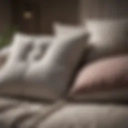 A variety of pillows showcasing diverse materials