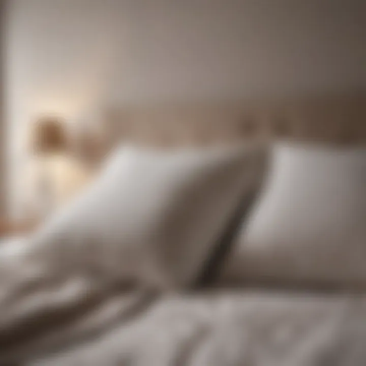 Different pillow shapes arranged artistically
