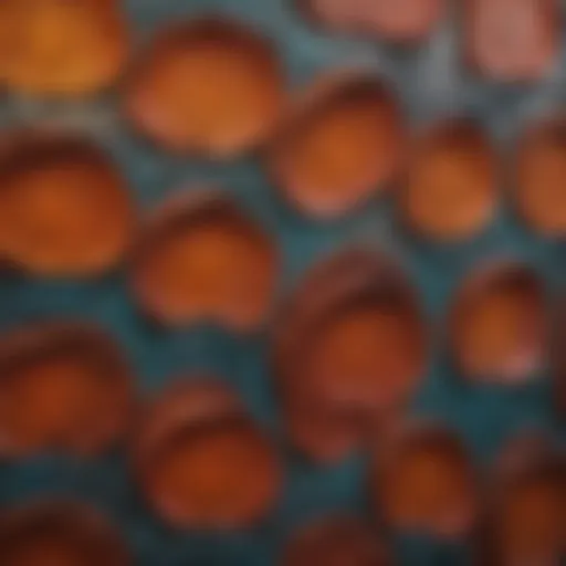 Colorful textured accent wall with bold patterns