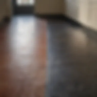 Before and After Deep Cleaning Before and after of a cleaned kitchen floor tile