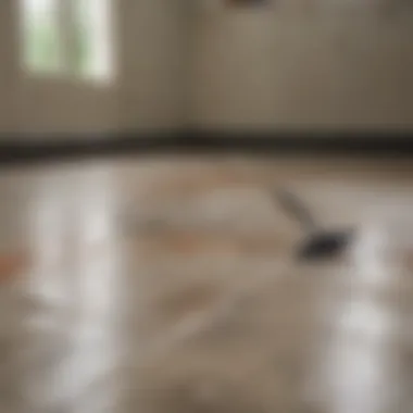 Effective Tile Cleaning Technique Demonstration of a cleaning technique on tile surface