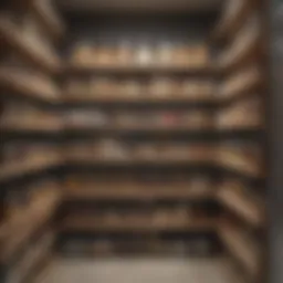 Well-organized pantry closet with labeled containers