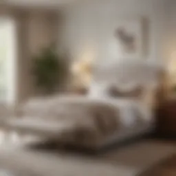 Cozy guest room featuring a queen-sized bed with elegant decor