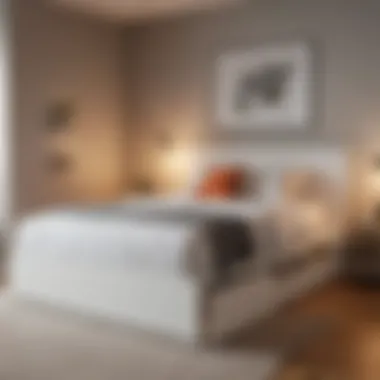 Functional Full-Sized Bed with Smart Storage Functional guest room with a full-sized bed and smart storage solutions