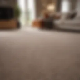 Spacious living room showcasing a perfectly sized carpet that enhances the area