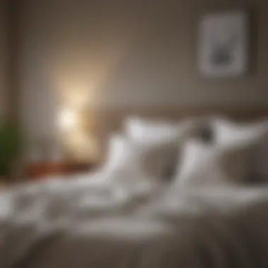 Comfortable bedroom setting emphasizing sleep quality