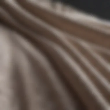 Close-up of fabric weave illustrating thread count