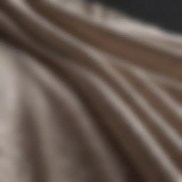 Close-up of fabric weave illustrating thread count