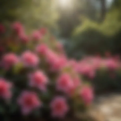 Azaleas blooming in full sun
