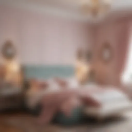 Elegant Easter-themed bedroom with pastel accents
