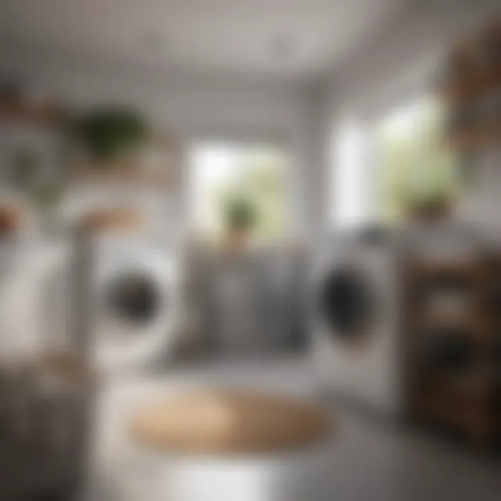 Eco-friendly laundry setup with natural cleaning solutions