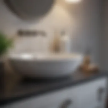 A pristine porcelain sink reflecting light