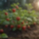 Vibrant strawberry plants showcasing healthy growth