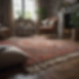 Luxurious area rug in a cozy apartment setting