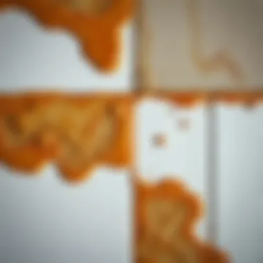 Different wall materials with grease buildup