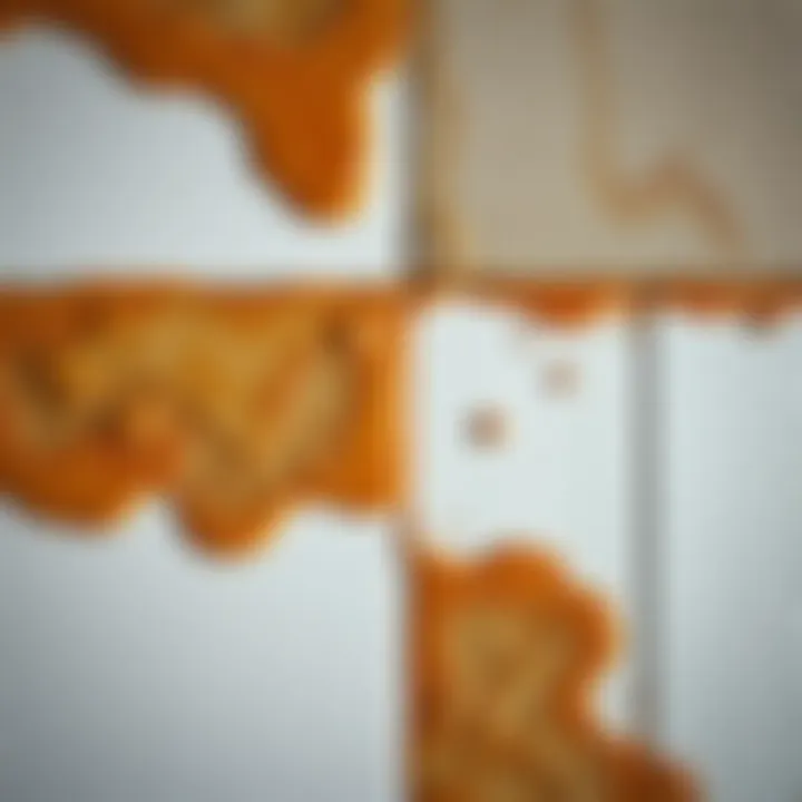 Different wall materials with grease buildup