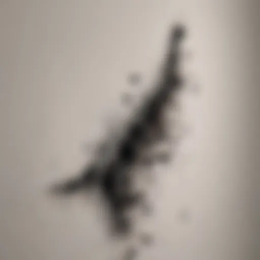 Close-up view of black mold on drywall