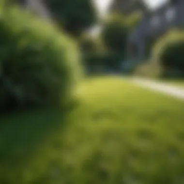 Lush green lawn after treatment